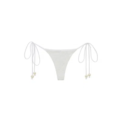 Cioccolato Couture Women's Celina Lace White Bikini Bottom