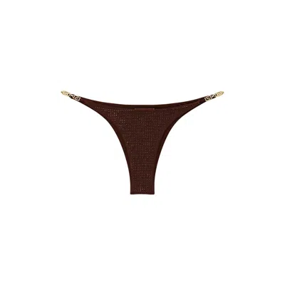 Cioccolato Couture Women's Crystal Bikini Black Bottom
