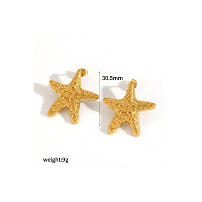 Cioccolato Couture Women's Golden Starfish Drop Earrings