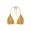 Cioccolato Couture Women's Neutrals Crystal Bikini Nude Top In Brown