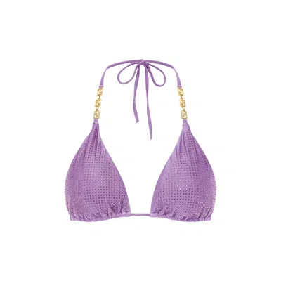 Cioccolato Couture Women's Pink / Purple Crystal Bikini Purple Top In Pink/purple