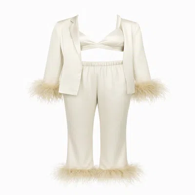 Cioccolato Couture Women's White Palm Beach Luxury Set