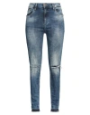 Cipo & Baxx Woman Jeans Blue Size 30w-32l Cotton, Elastane In Blue