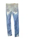 Cipo & Baxx Women's Hand-embellished Vintage Jeans In Blue In Blue