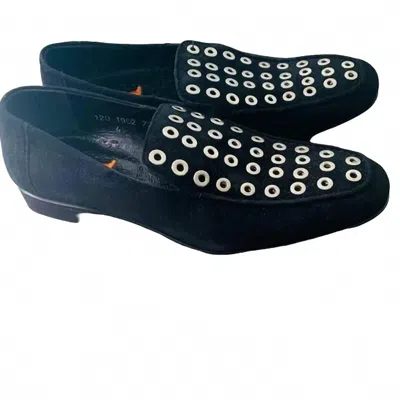 Cipo & Baxx Women's Sleek Modern Design Loafer In Black And Silver In Blue