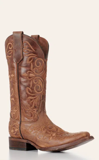 Circle G By Corral Women's Honey Stitched Square Toe Cowboy Boots In Multi