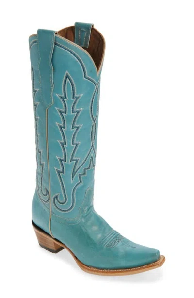 Circle G Embroidered Western Boot In Blue