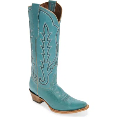 Circle G Embroidered Western Boot In Blue