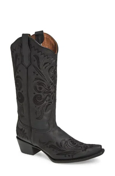 Circle G Filigree Western Boot In Black