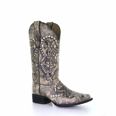 Circle G Women's Embroidered Square Toe Boots In Sand