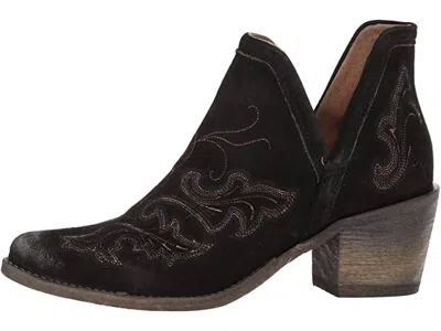 Circle G Women's Leather Slip On Bootie In Black