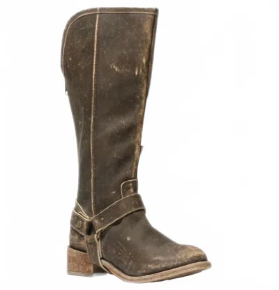 Circle G Women's Tall Harness Boot In Distressed Brown