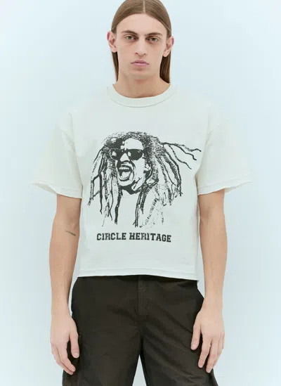 Circle Heritage Raw Trims T-shirt In Neutral