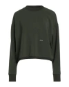 Circle Woman Sweatshirt Military Green Size L Modal, Polyamide, Elastane