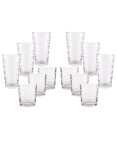 CIRCLEWARE CHEVRON 12 PC . ENTERTAINING SET