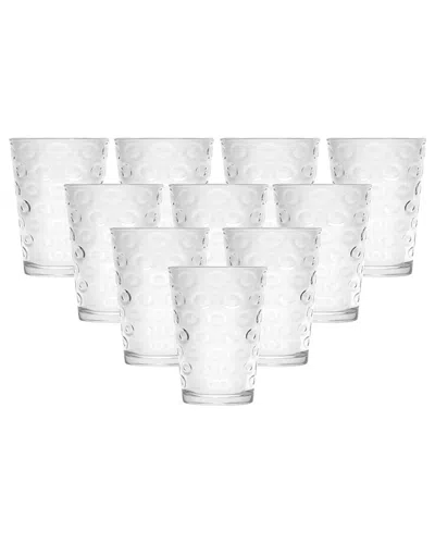 CIRCLEWARE CIRCLEWARE DOUBLE CIRCLE SET OF 10 7OZ JUICE GLASSES