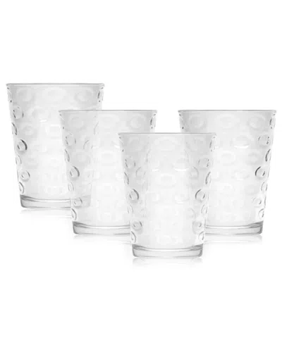 CIRCLEWARE CIRCLEWARE DOUBLE CIRCLE SET OF 4 7OZ JUICE GLASSES