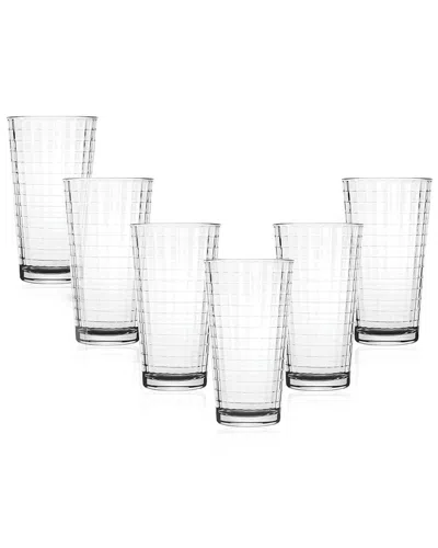 Circleware Matrix Set Of 6- 15.75 oz Cooler In Clear