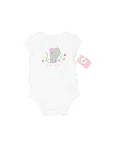 Pre-owned Circo Babies' Short Sleeve Onesie In White