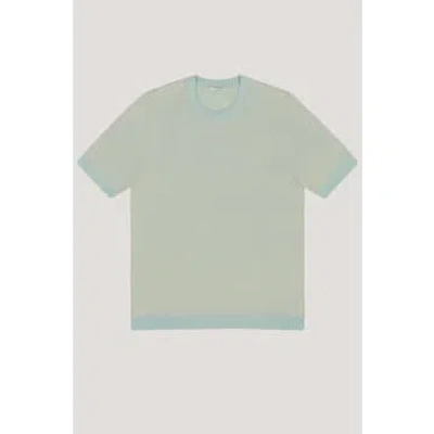 Circolo 1901 Kids' - Fancy Knit 2-tone T-shirt In Nassau Punto Pallino Cn4417 In Green