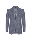 Circolo 1901 Chevron Pattern Single-breasted Blazer Crafted From Soft Piquet