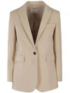 Circolo 1901 Cotton Single-breasted Jacket In Brown