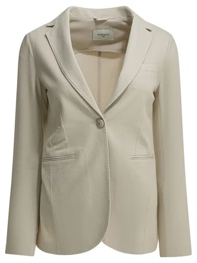 Circolo 1901 Beige Cotton Jacket In Neutral