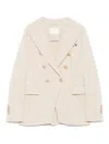 Circolo 1901 Double-breasted Cotton Jacket With Rear Vent