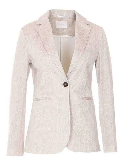 Circolo 1901 Beige Single Breasted Button Jacket In Neutral
