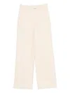 Circolo 1901 Beige Wide-leg Trousers With High Waist In Neutral