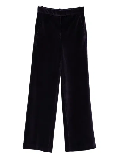 Circolo 1901 Belted Velvet Pants In Blue
