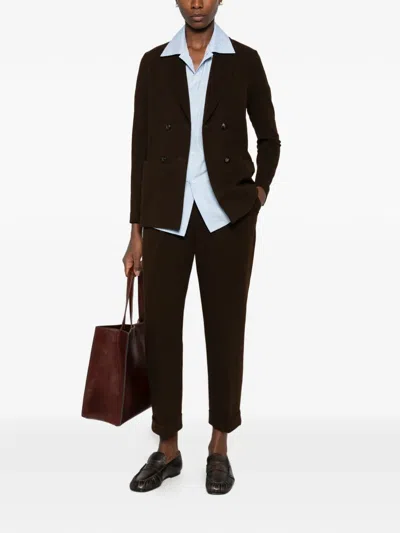 Circolo 1901 Belt-loop Trousers In Brown