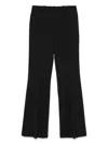 Circolo 1901 Flared Black Pants With Tailored Design In Nero