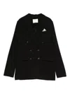 Circolo 1901 Double-breasted Blazer In Black