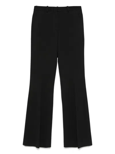 CIRCOLO 1901 BLACK OXFORD FLARED TROUSERS