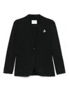 Circolo 1901 Tailored Black Blazer With Notched Lapels