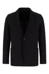 Circolo 1901 Cotton Blazer With Front Pockets And Notch Lapel In Black