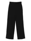 Circolo 1901 Tailored Black Trousers With Concealed Fastening In Black