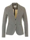 Circolo 1901 Herringbone-pattern Blazer In Gray