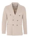 Circolo 1901 Candle Double Breasted Button Jacket In Neutral