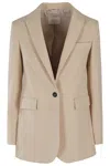 Circolo 1901 Cotton Single-breasted Jacket In Light Corda