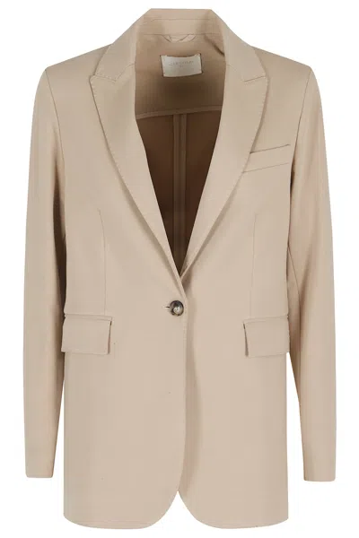 Circolo 1901 Button-fastening Blazer In Brown