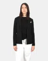 Circolo 1901 Blazer Monopetto  In Piquet - Black In Black