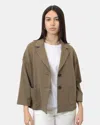 Circolo 1901 Blazer Monopetto  In Sweatshirt - Cardamom In Brown