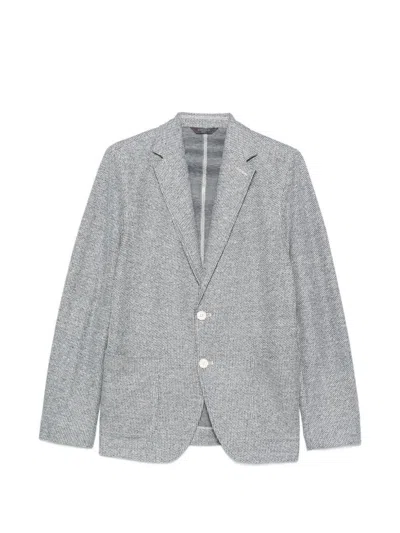 Circolo 1901 Blue Blazer Jacket With Pockets  In Gray