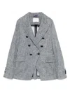 Circolo 1901 Blue Cotton Double-breasted Blazer