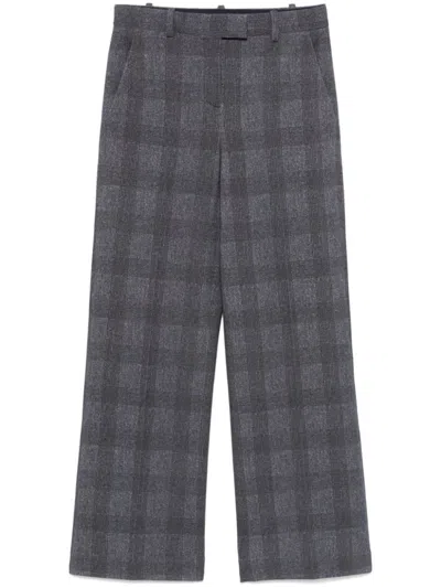 CIRCOLO 1901 BLUE/GREY CHECKED TROUSERS