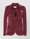 Circolo 1901 Bordeaux Jacket With Chest Pocket And V-neck In Brown