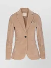 Circolo 1901 Bordeaux Jacket Frontal Button Closure In Brown