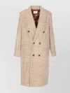 Circolo 1901 Boucle Coat With Long Sleeves And Pockets In Neutral